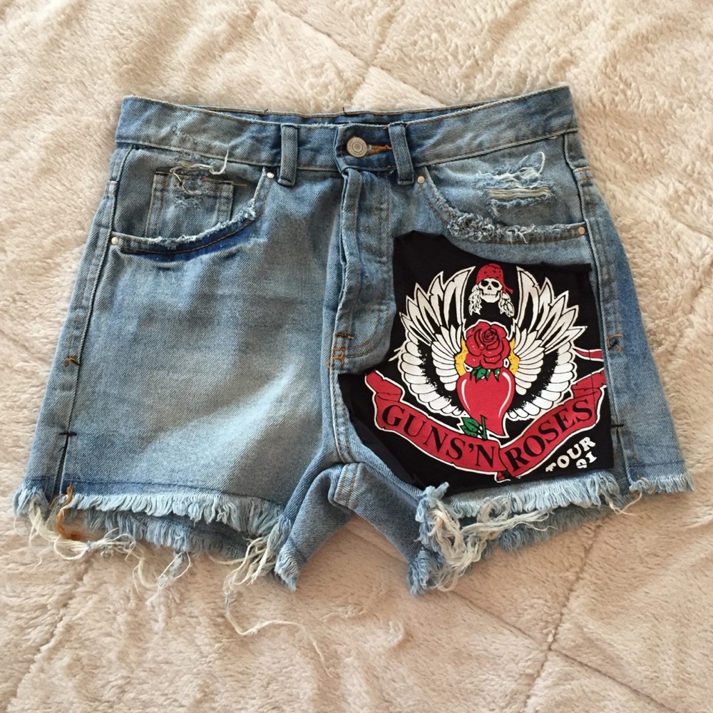 [zara] nwot guns and roses shorts